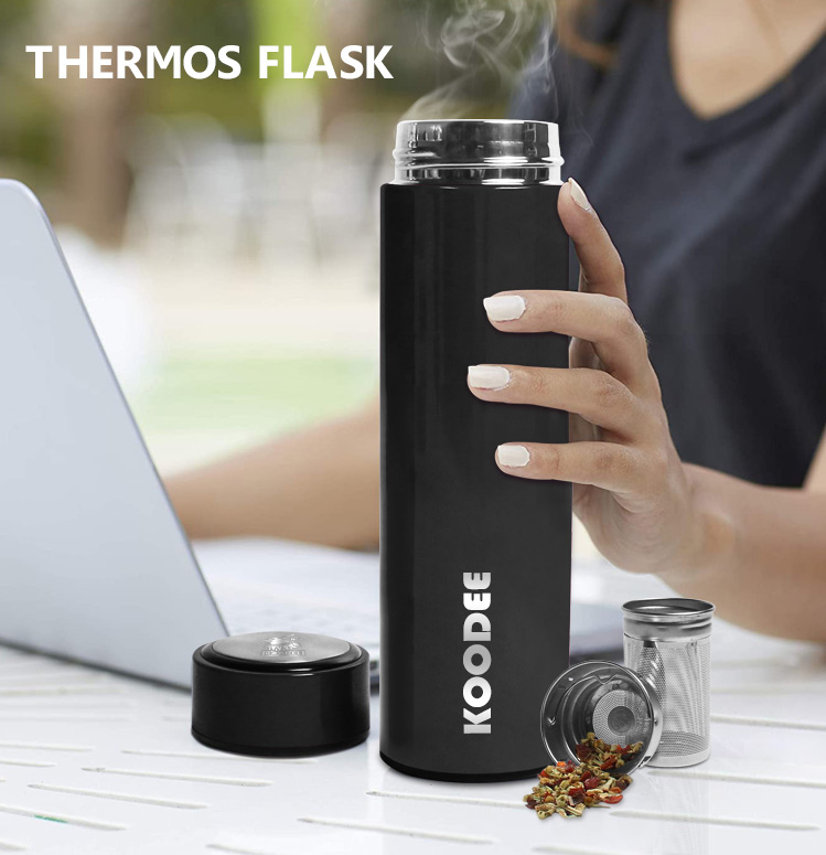 Koodee Heat Resistant Stainless Steel Water Bottle Keeping Drink